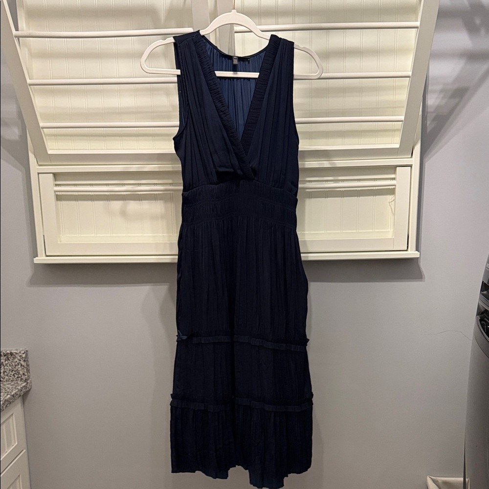 White House Black Market Deep Blue Midi Dress
